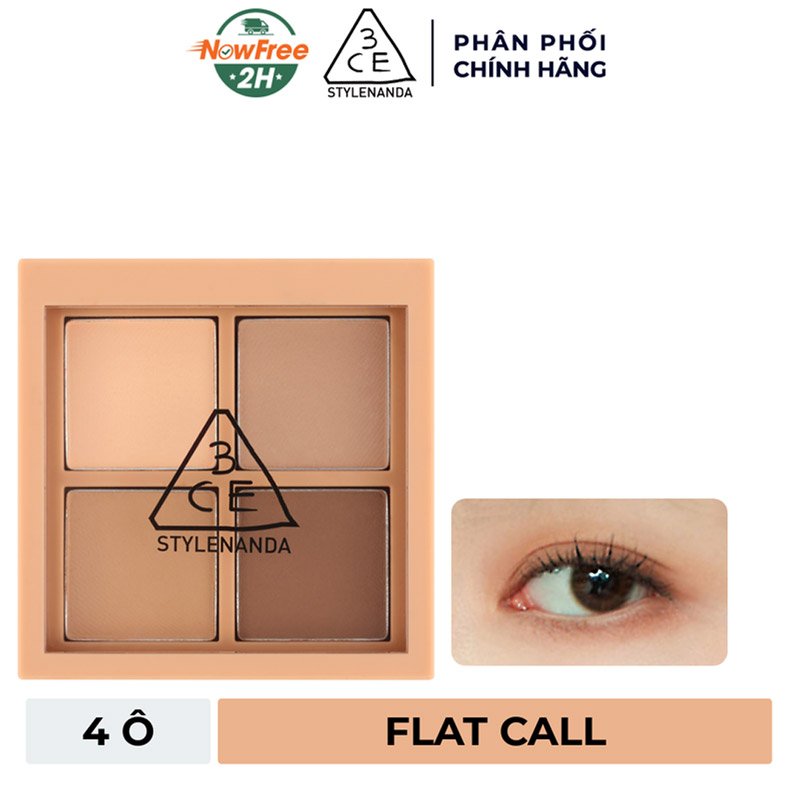 Bảng Phấn Mắt 3CE Mini 4 Ô - Flat Call 3.2g