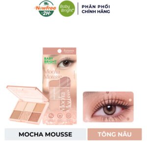Bảng Phấn Mắt Baby Bright 6 Ô Mocha Mousse - Tông Nâu 0.7g