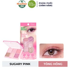 Bảng Phấn Mắt Baby Bright 6 Ô Sugary Pink - Tông Hồng 0.7g