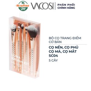 Bộ Cọ Trang Điểm Vacosi Cơ Bản 5 Cây - SC04 - Phiên Bản Golden Dragon