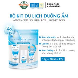 Bộ Sản Phẩm Hada Labo Dưỡng Ẩm Da 3 Món (Kem Rửa Mặt 15g + Dung Dịch Dưỡng 20ml + Kem Dưỡng 12g)