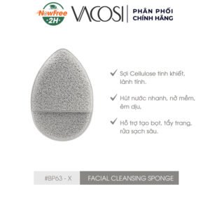 Bông Mút Rửa Mặt Vacosi Hình Giọt Nước Màu Xám BP63