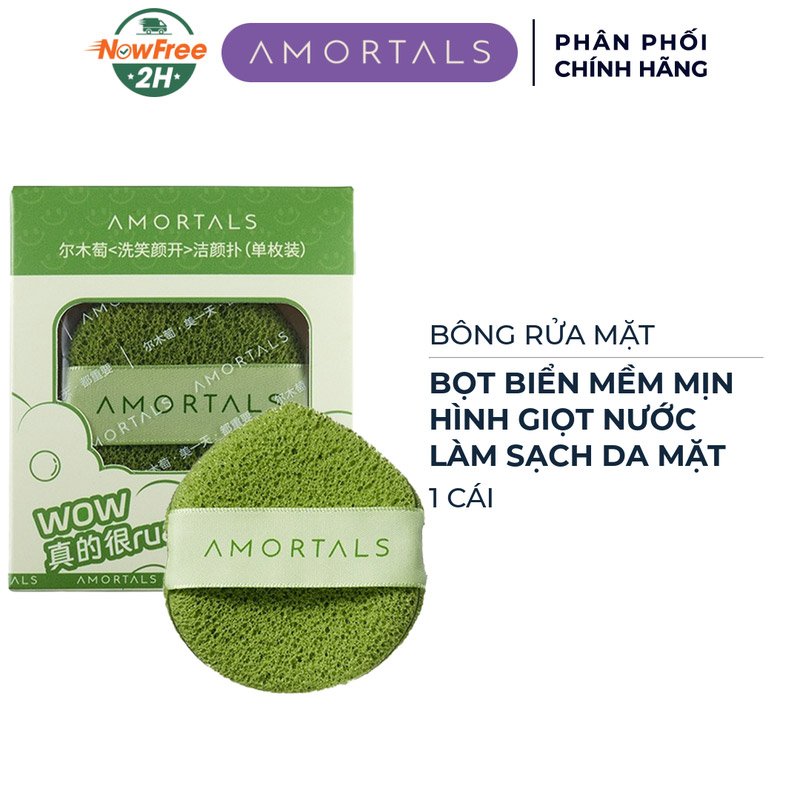 Bông Rửa Mặt Bọt Biển Amortals Hình Giọt Nước (1 Cái)