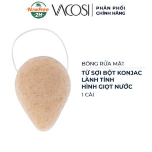 Bông Rửa Mặt Vacosi Sợi Bột Konjac Giọt Nước BN04 (1 Cái)