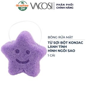 Bông Rửa Mặt Vacosi Sợi Bột Konjac Ngôi Sao BN02 (1 Cái)