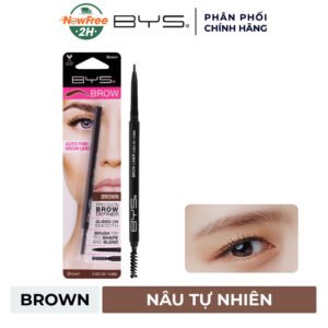 Chì Kẻ Mày BYS 2 Đầu Siêu Mảnh Brown - Nâu Tự Nhiên 0.08g