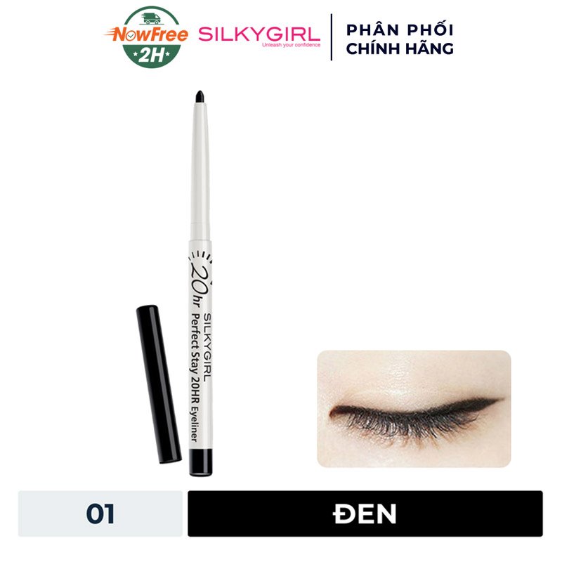 Chì Kẻ Viền Mắt Silkygirl Màu Đen 01 Blackest Black