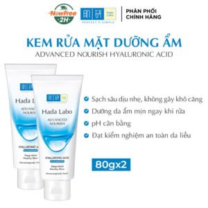 Combo 2 Kem Rửa Mặt Hada Labo Sạch Sâu Dưỡng Ẩm 80g