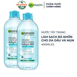 Combo 2 Nước Tẩy Trang Garnier Dành Cho Da Dầu Và Mụn 400ml (Mới)