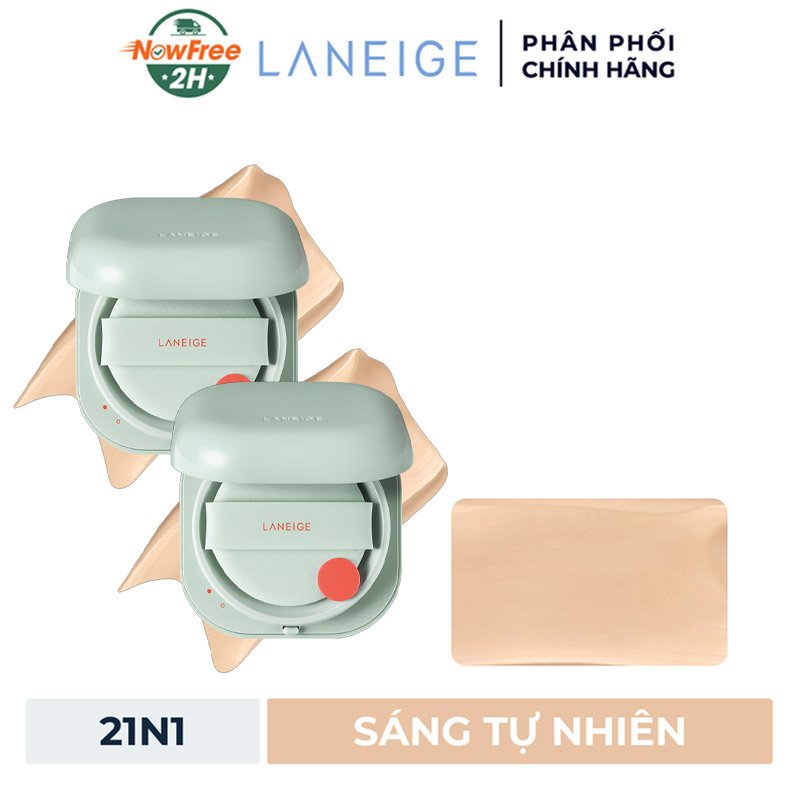 Combo 2 Phấn Nước Laneige Cho Lớp Nền Mịn Lì 50H #21N1 15g (Mới)