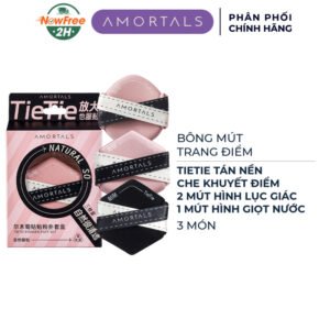 Combo 3 Bông Mút Amortals TieTie Tán Nền Che Khuyết Điểm
