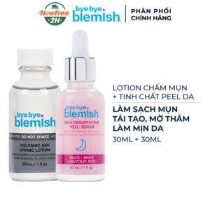 Combo Bye Bye Blemish Lotion Chấm Mụn & Tinh Chất Peel Da 30ml+30ml