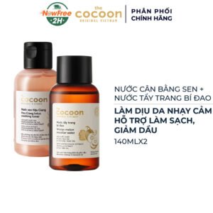 Combo Cocoon Nước Cân Bằng Sen Hậu Giang 140ml + Nước Tẩy Trang Bí Đao 140ml