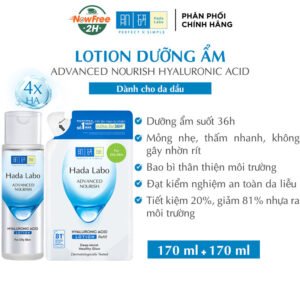 Combo Dung Dịch Hada Labo Dưỡng Ẩm Tối Ưu Cho Da Dầu 170ml + Túi Refill 170ml