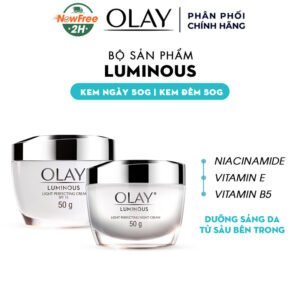 Combo Kem Dưỡng Olay Sáng Da Mờ Thâm Nám Ngày Và Đêm 50gx2
