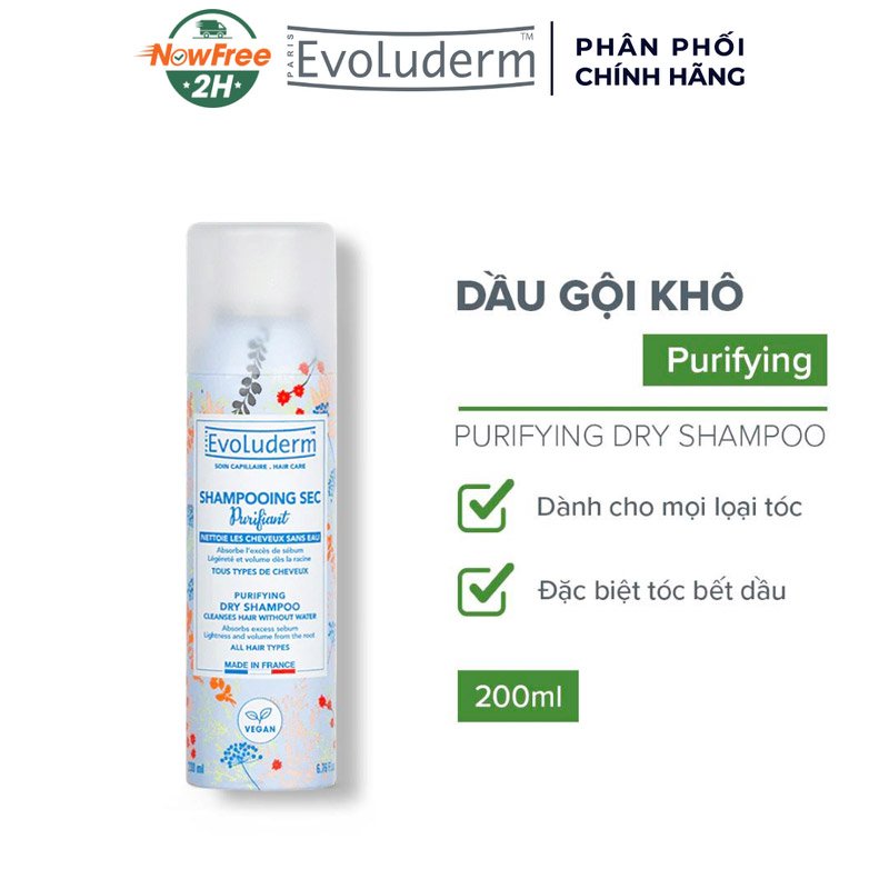 Dầu Gội Khô Evoluderm 200ml