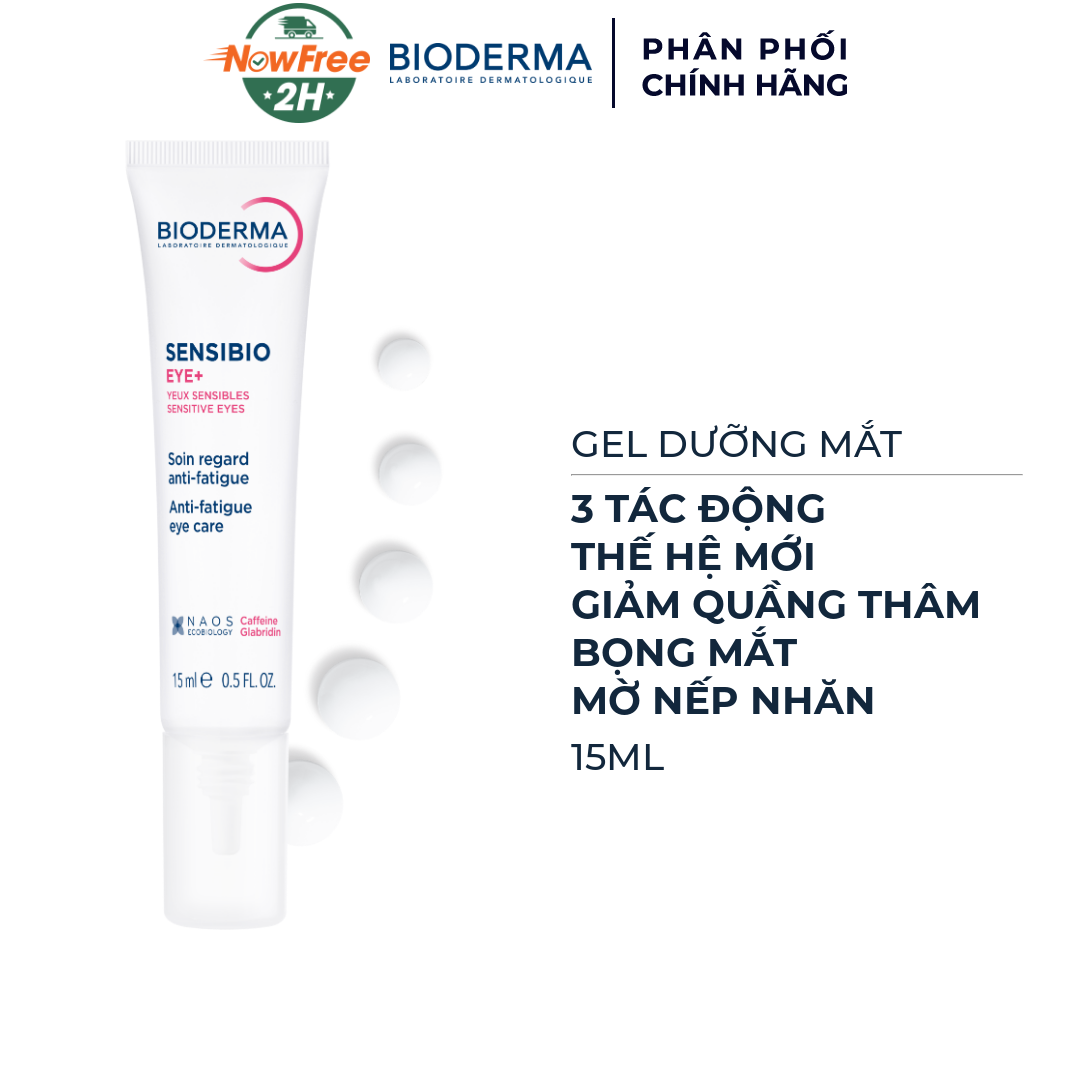 Gel Dưỡng Mắt Bioderma 3 Tác Động Thế Hệ Mới 15ml