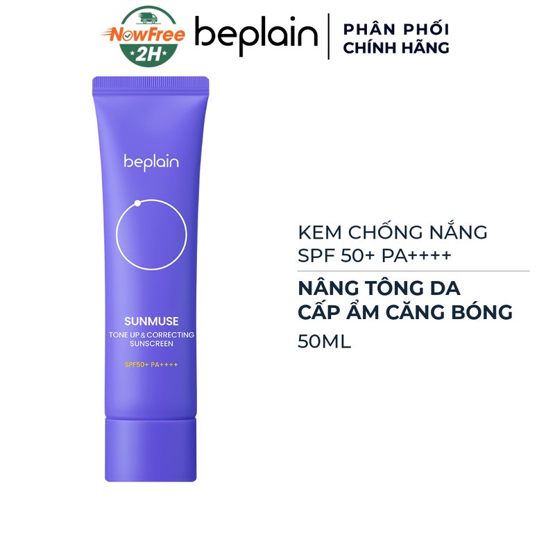 Kem Chống Nắng Beplain Nâng Tông, Cấp Ẩm Căng Bóng 50ml