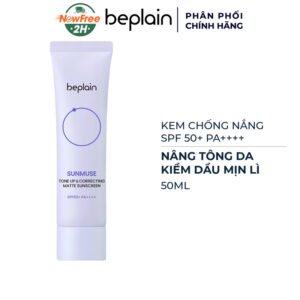 Kem Chống Nắng Beplain Nâng Tông, Kiềm Dầu Mịn Lì 50ml