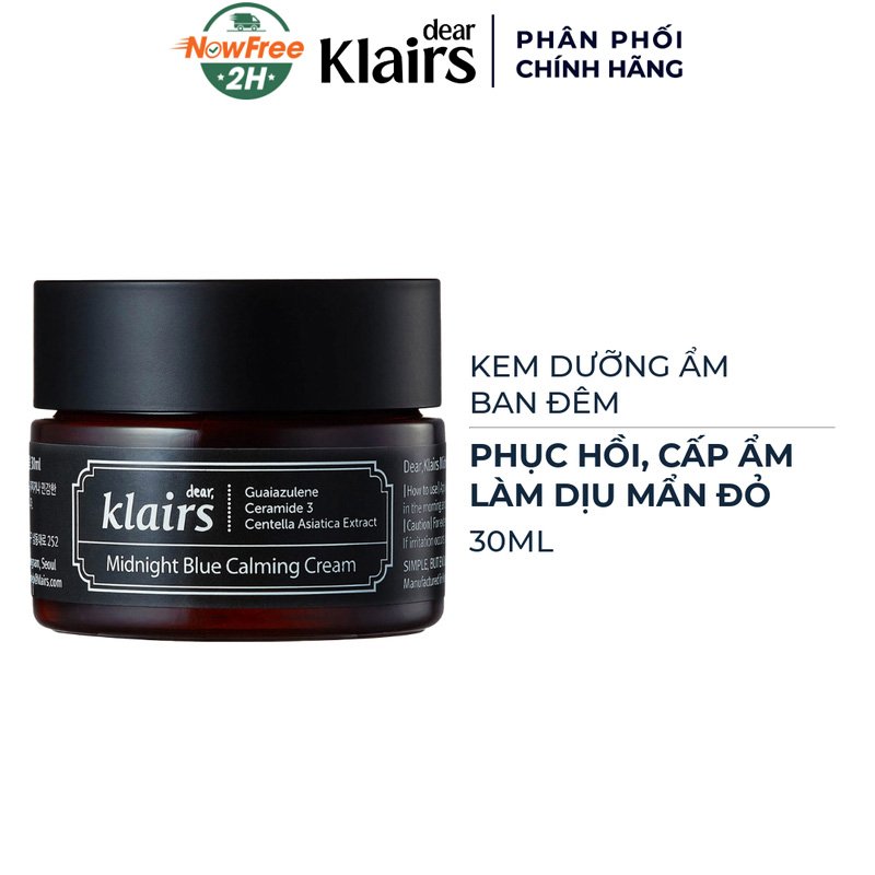 Kem Dưỡng Ẩm Klairs Làm Dịu & Phục Hồi Da Ban Đêm 30ml