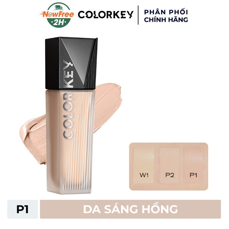 Kem Nền Colorkey Kiềm Dầu Màu P1 Da Sáng Hồng 30g