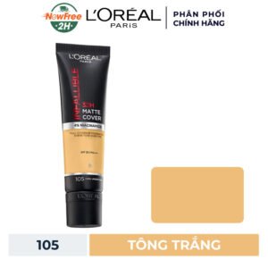 Kem Nền L’Oreal Che Phủ Cao, Kiềm Dầu #105 Tông Trắng 30ml