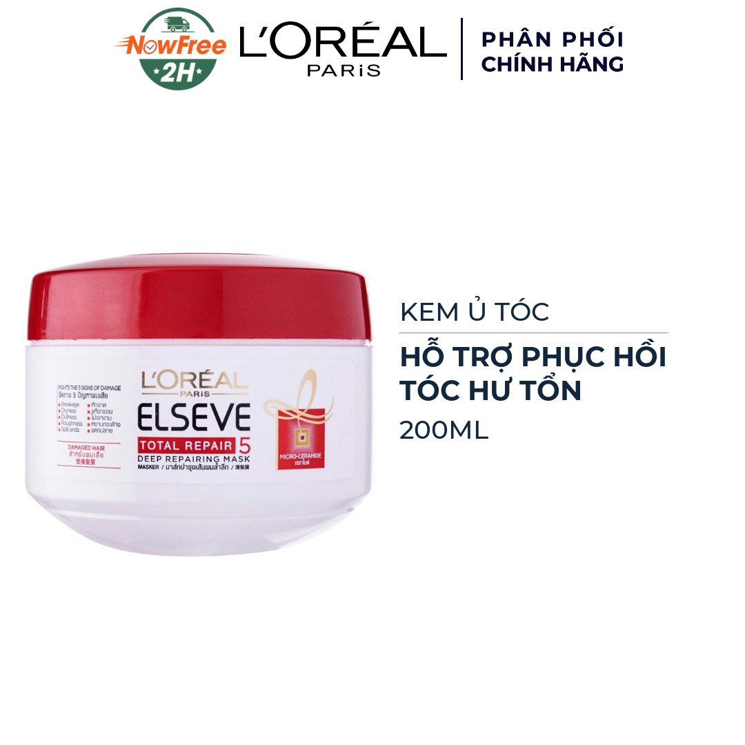 Kem Ủ Tóc L'Oreal Hỗ Trợ Phục Hồi Tóc Hư Tổn 200ml