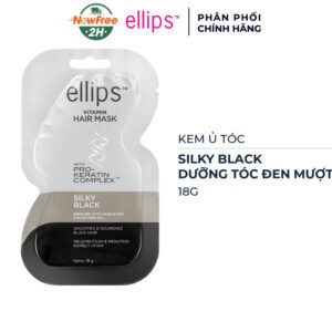 Kem Ủ Tóc Ellips Keratin Dưỡng Tóc Đen Mượt 18g