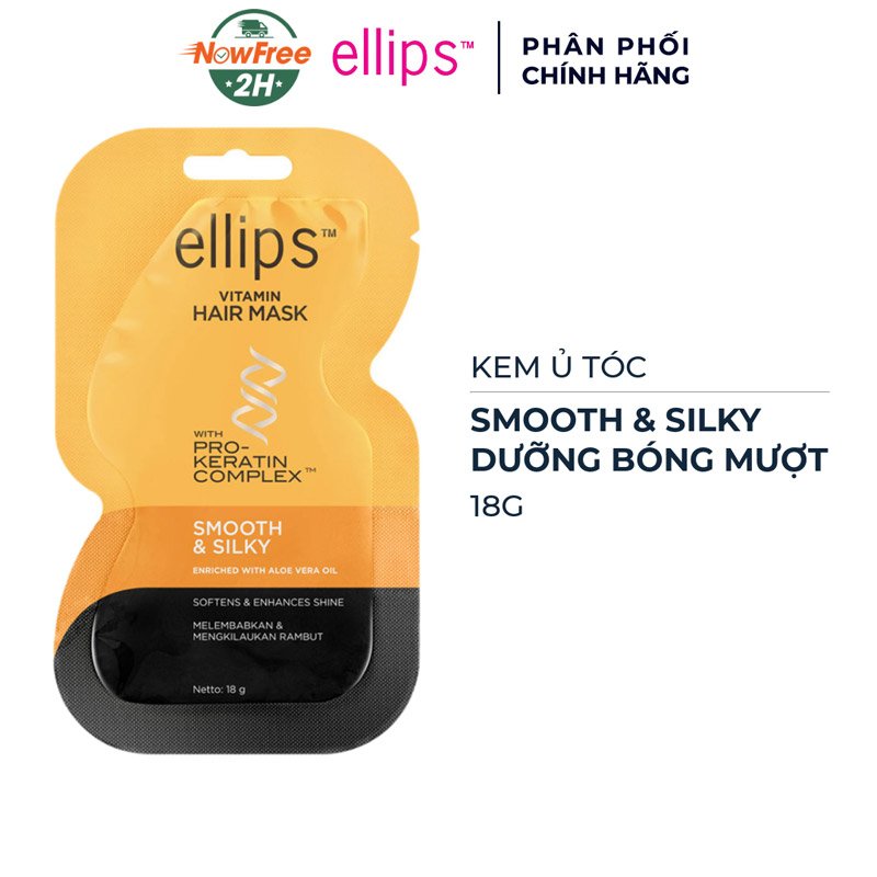 Kem Ủ Tóc Ellips Keratin Dưỡng Tóc Bóng Mượt 18g