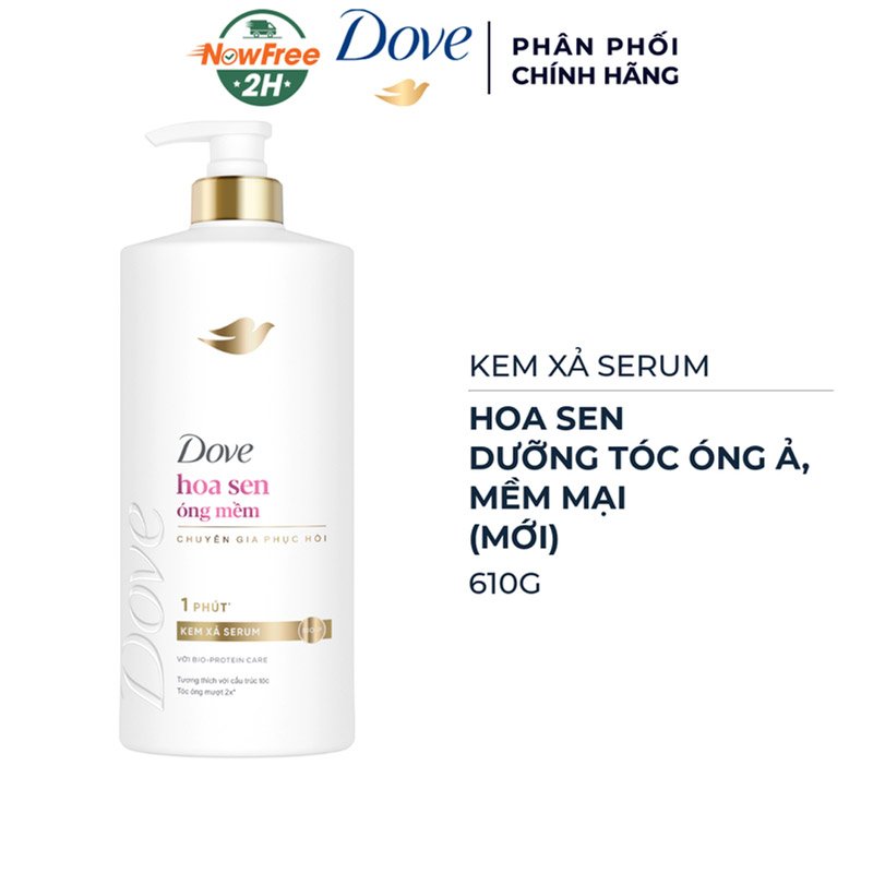 Kem Xả Serum Dove Hoa Sen Óng Mềm 610g (Mới)