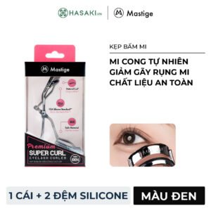 Kẹp Bấm Mi Mastige Siêu Cong Cao Cấp Không Gãy Mi Màu Đen