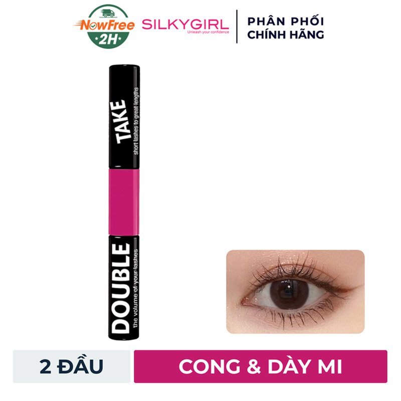 Mascara Silkygirl 2 Đầu Làm Cong, Dày & Định Hình Mi