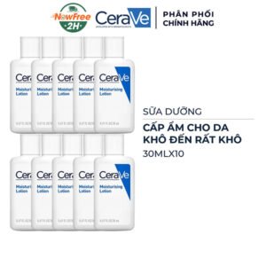 [Mini] Combo 10 Sữa Dưỡng Ẩm CeraVe Cho Da Khô Đến Rất Khô 30ml