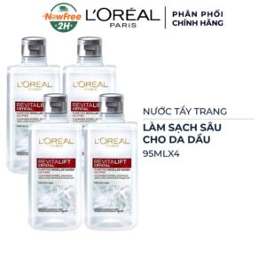 [Mini] Combo 4 Nước Tẩy Trang L'Oreal Làm Sạch Sâu Cho Da Dầu 95ml