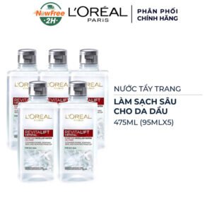 [Mini] Combo 5 Nước Tẩy Trang L'Oreal Làm Sạch Sâu Cho Da Dầu 95ml