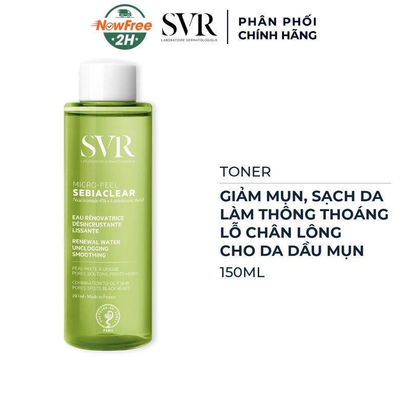 Toner SVR Sebiaclear Dành Cho Da Dầu, Mụn 150ml