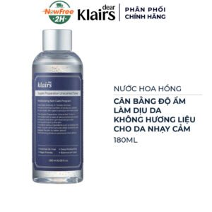 Nước Hoa Hồng Klairs Không Mùi Cho Da Nhạy Cảm 180ml