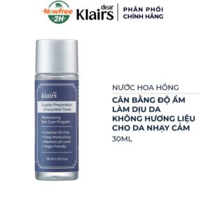 [Mini] Nước Hoa Hồng Klairs Không Mùi Cho Da Nhạy Cảm 30ml