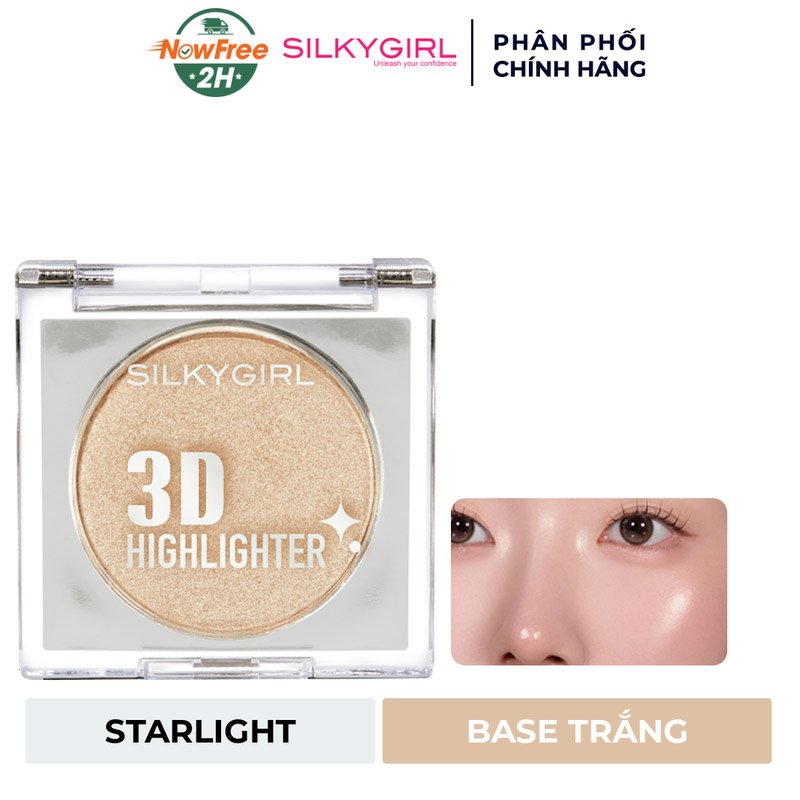 Phấn Bắt Sáng Silkygirl 01 Starlight - Base Trắng 3.5g