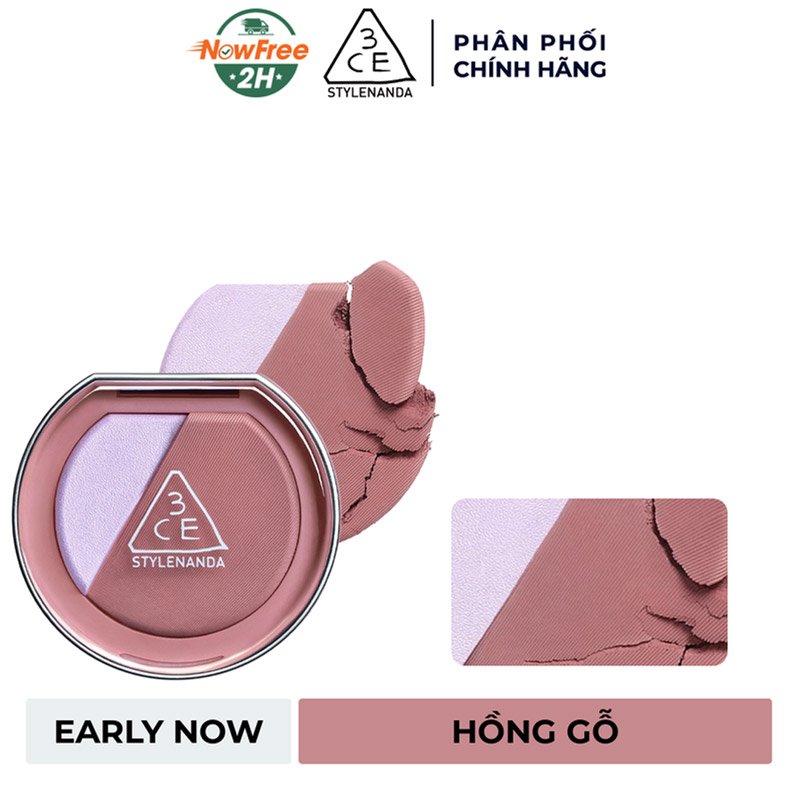 Phấn Má Hồng Bắt Sáng 3CE Early Now - Hồng Gỗ 9g
