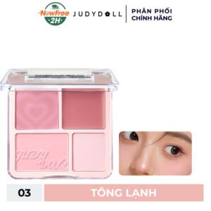 Phấn Má Hồng & Bắt Sáng Judydoll 4 Màu - 03 Tông Lạnh 9g