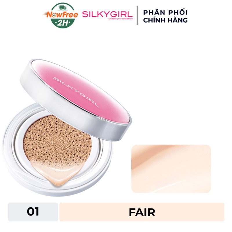 Phấn Nước Silkygirl Chống Nắng Lâu Trôi Màu 01 Fair 13g