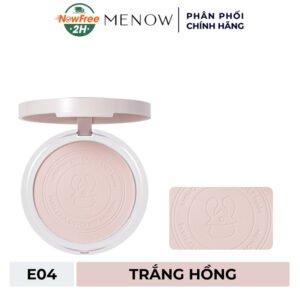 Phấn Phủ Menow Dạng Nén Rabbit E04 Trắng Hồng 8.5g