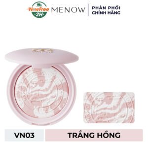 Phấn Phủ Thuỷ Tinh Menow Việt Sắc Tinh Hoa VN03 Trắng Hồng 7g