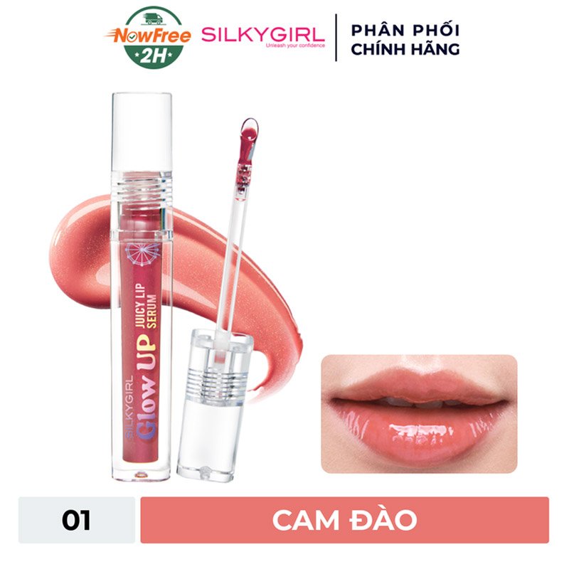 Son Bóng Có Màu Silkygirl Căng Mọng - 01 Cam Đào 2g