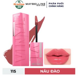 Son Bóng Maybelline 115 Peppy – Nâu Đào 4.2ml