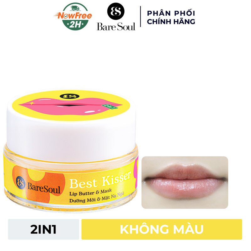 Mặt Nạ Ngủ Kiêm Son Dưỡng Môi BareSoul Không Màu 10g