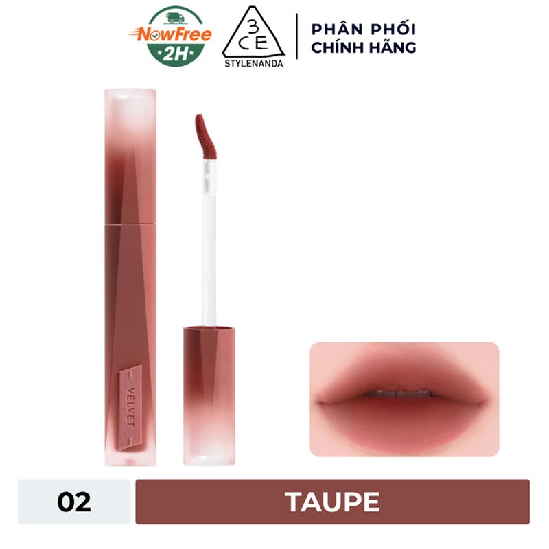 Son Kem Lì 3CE Nhung Mịn Màu 02 Taupe 4g
