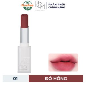 Son Mịn Lì B.O.M #01 Bitter Rose - Đỏ Hồng 3.3g