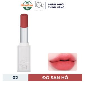 Son Mịn Lì B.O.M #02 Smoked Coral - Đỏ San Hô 3.3g